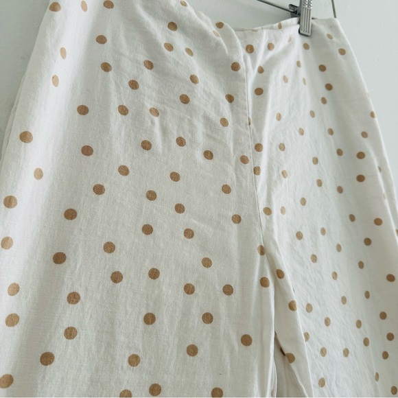 Revolve LPA Linen Polka Dot Cropped Pants Sz M - Picture 5 of 12
